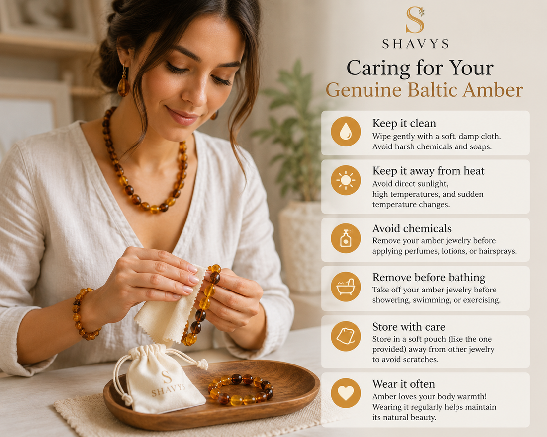 How to Care for Baltic Amber Jewelry