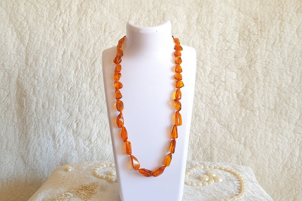 Polished Honey Baltic Amber necklace