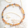 Polished Green/Honey Baltic Amber Necklace
