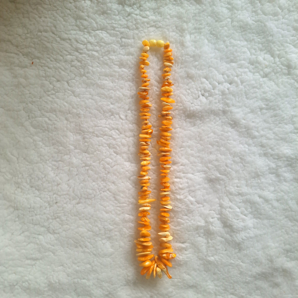 Massive Polished yellow/white Baltic Amber Necklace