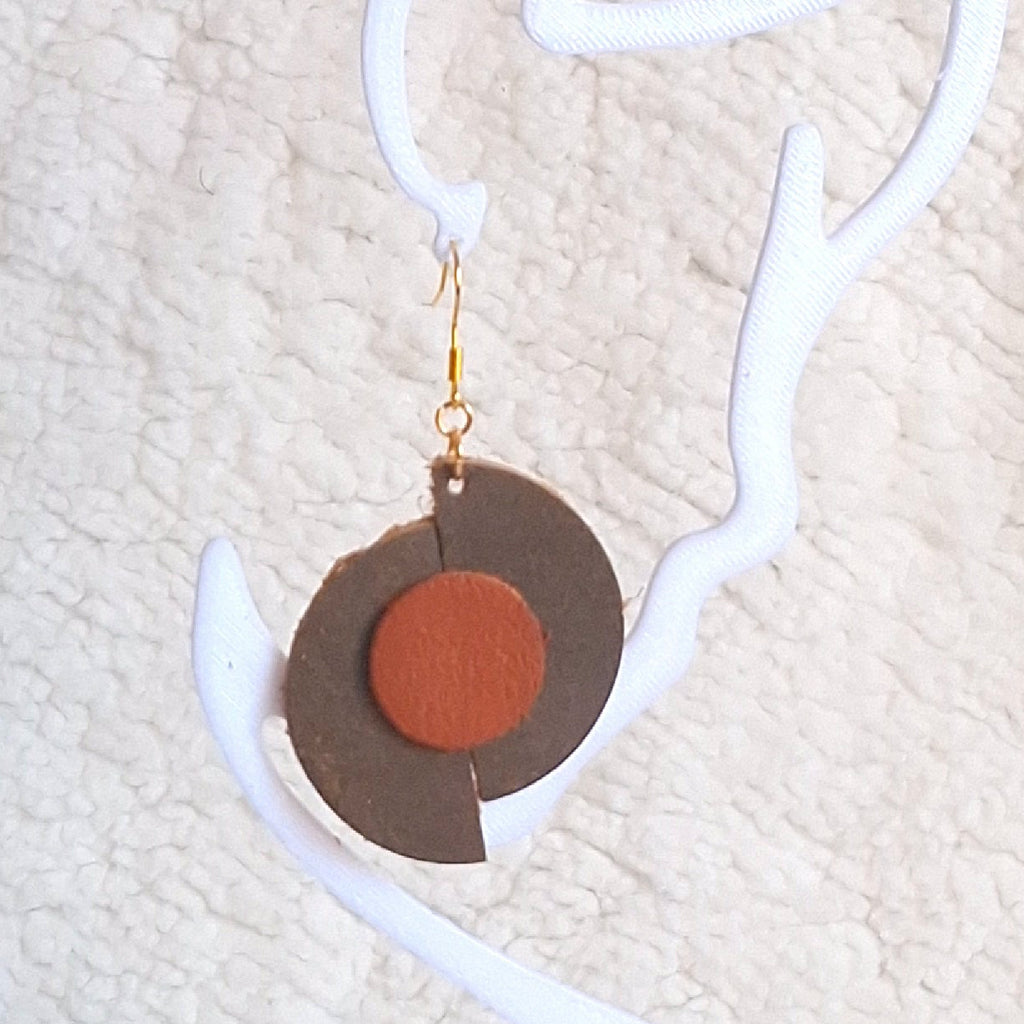 Genuine leather earrings