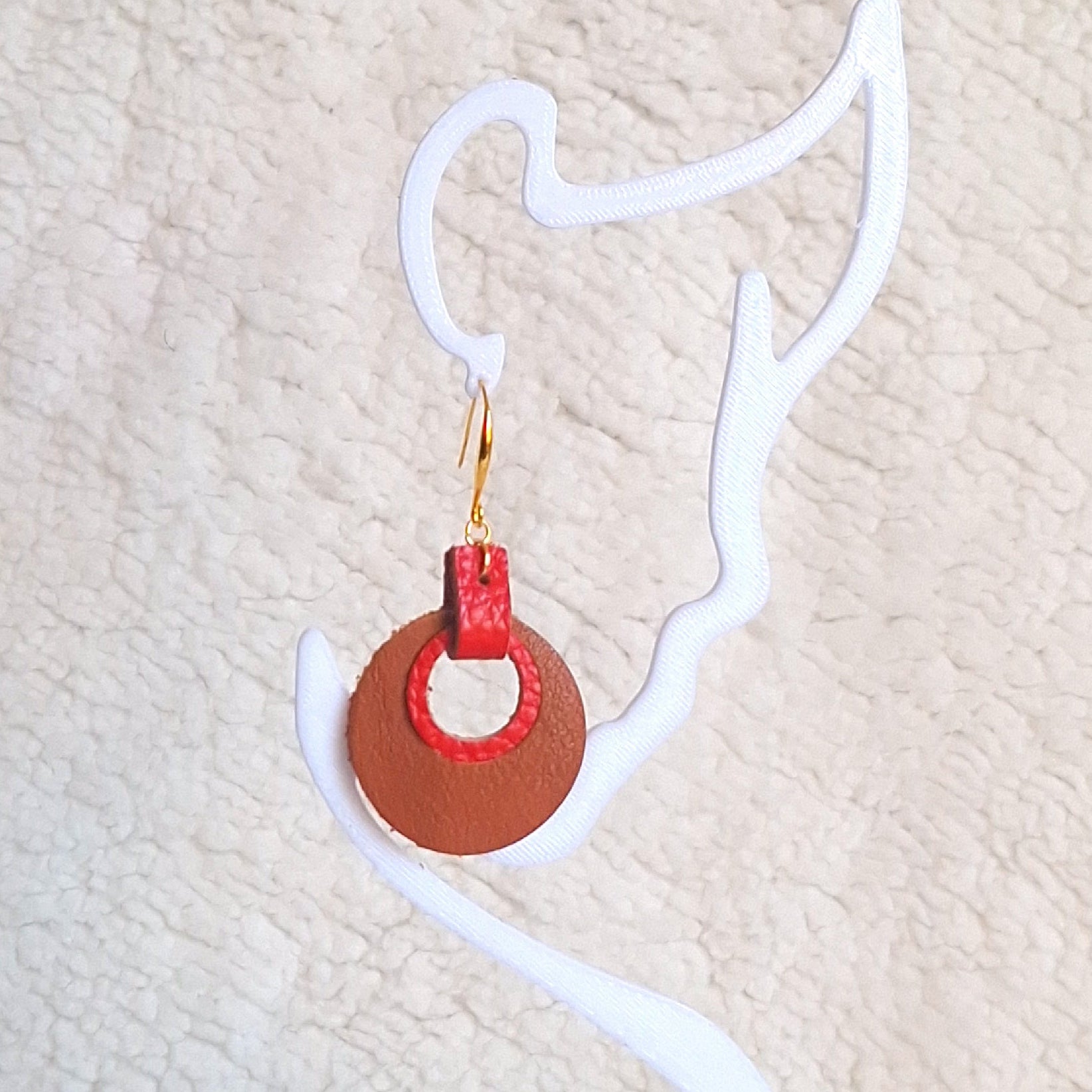 Genuine leather earrings