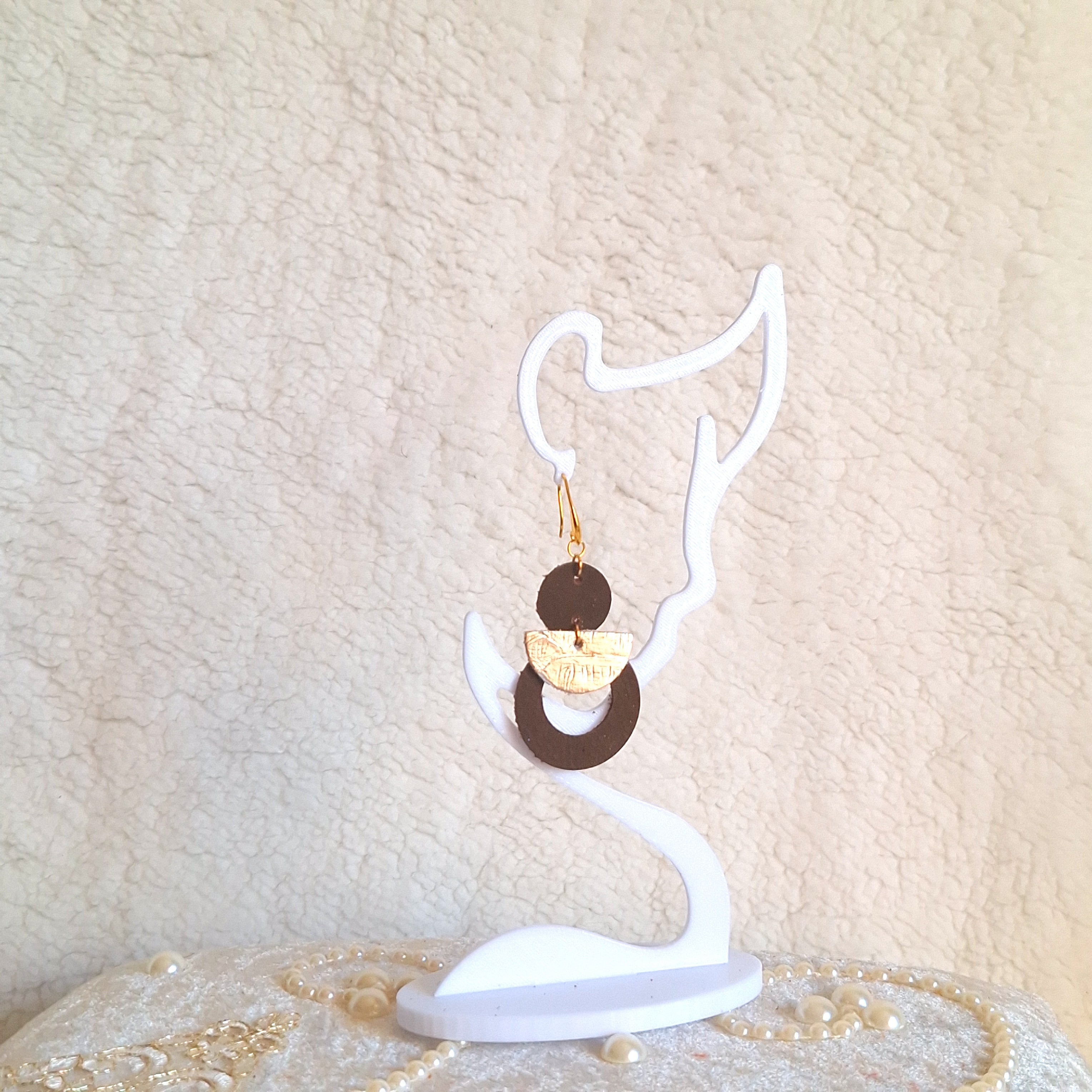 Genuine leather earrings
