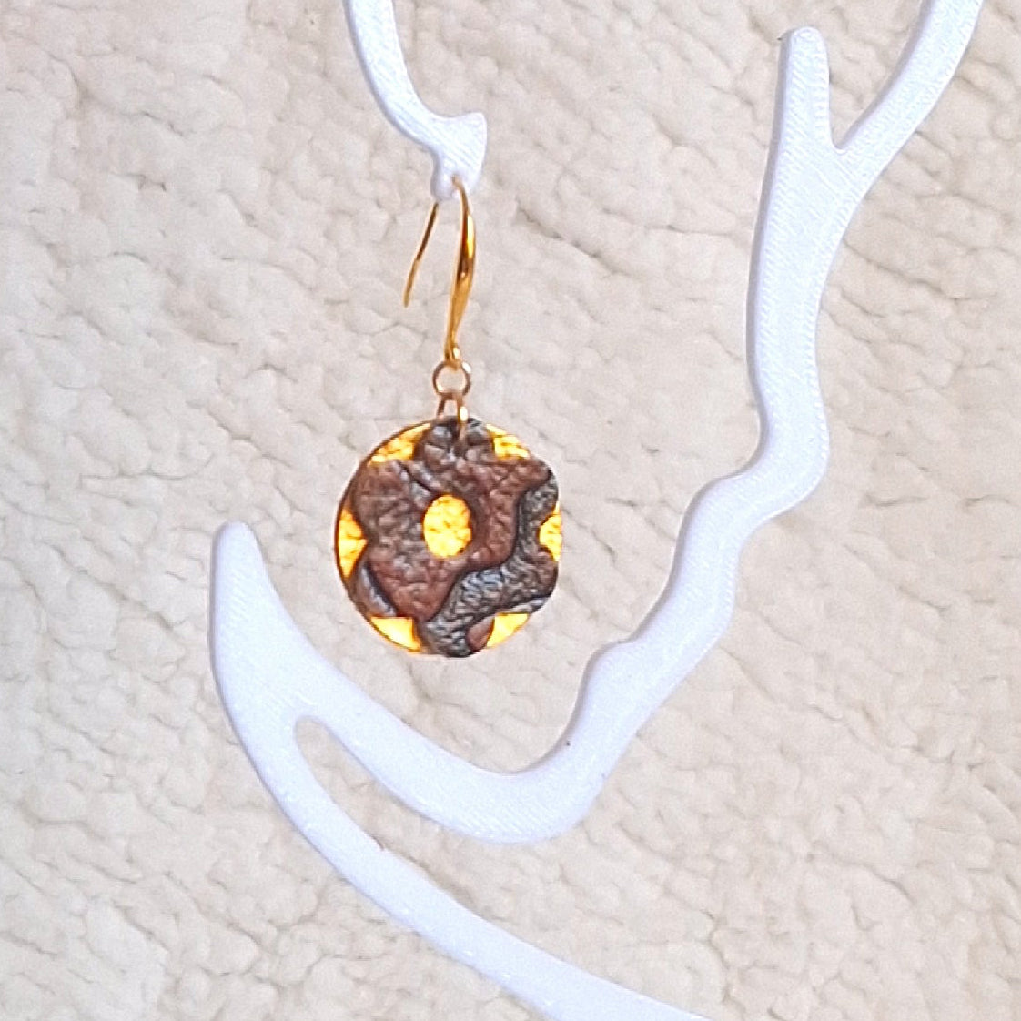 Genuine leather earrings