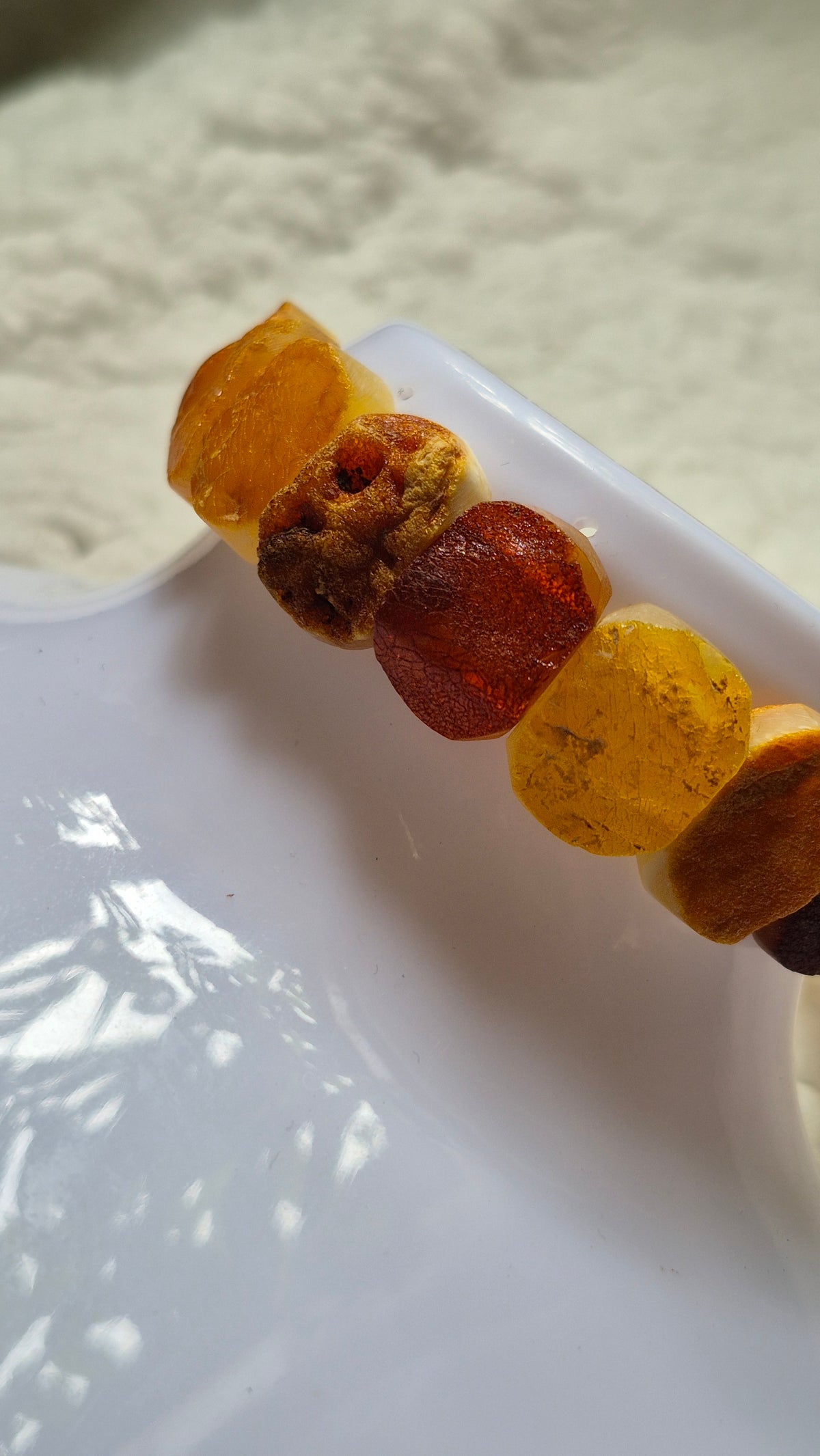 Unpolished Baltic Amber Bracelet