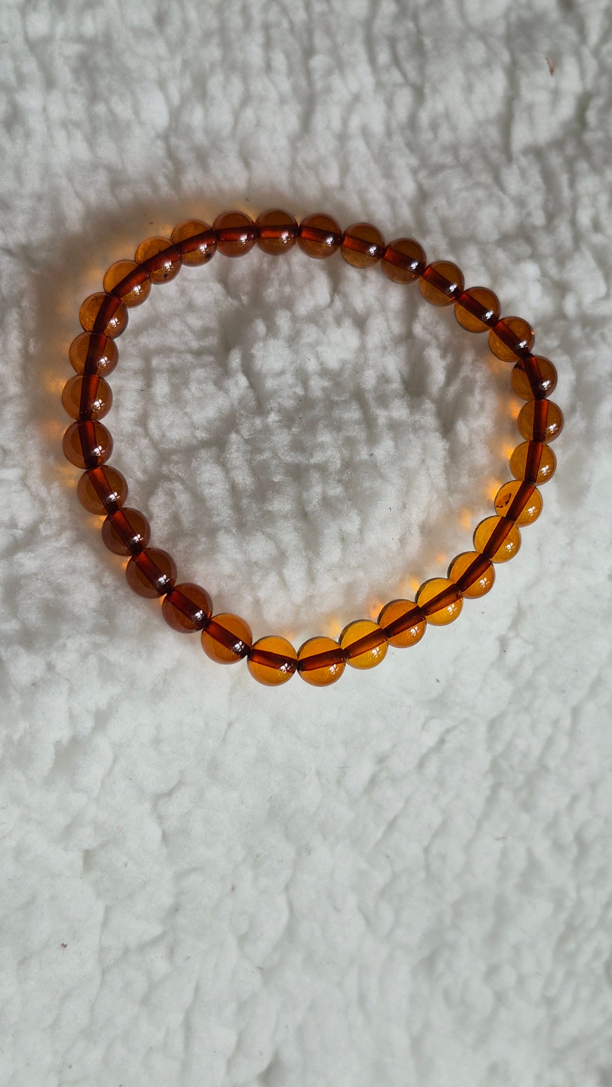 Honey Orange Bead Bracelet | 5 mm | Shavys