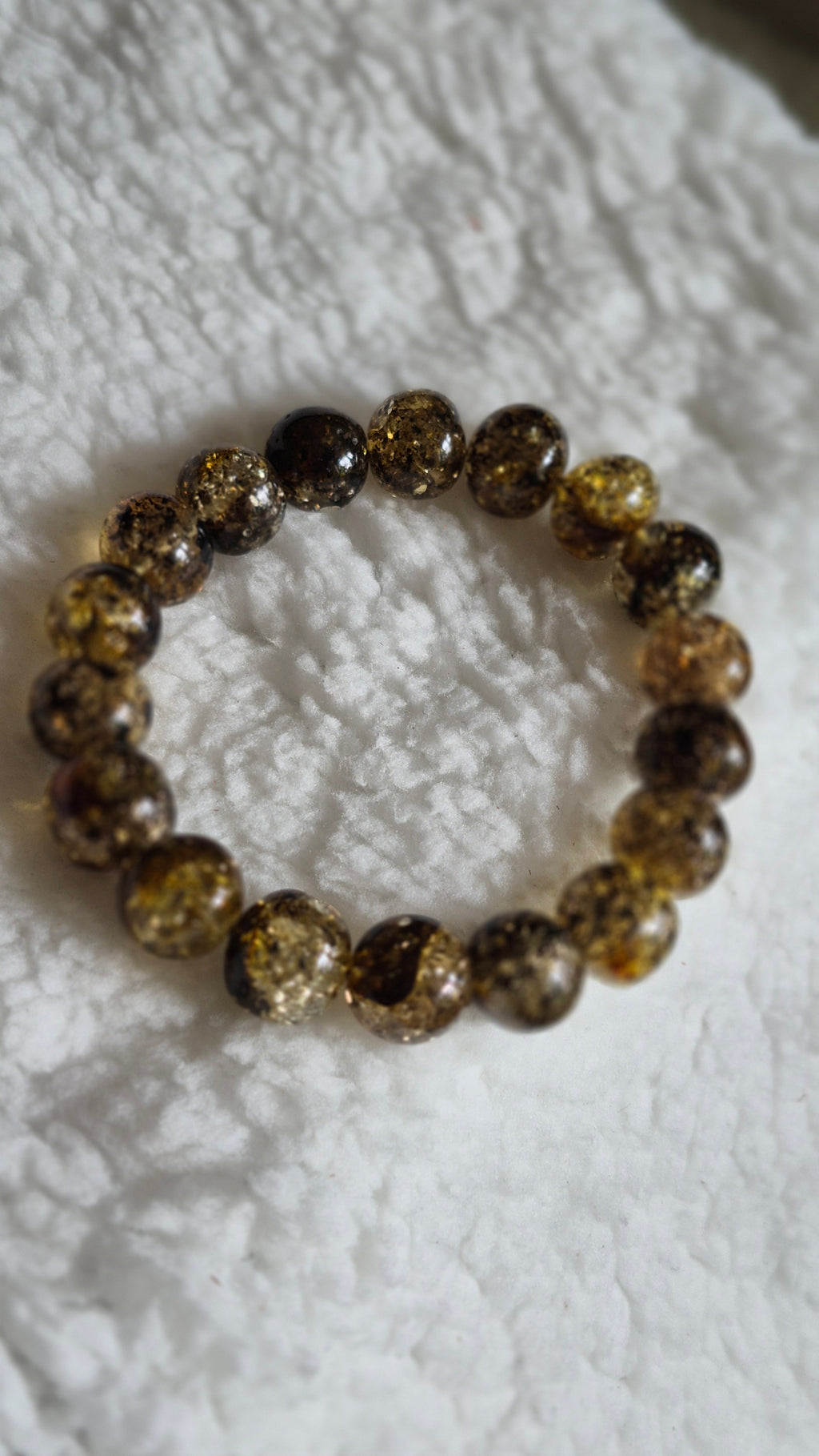 Polished Green Baltic Amber Bracelet – Oval Beads