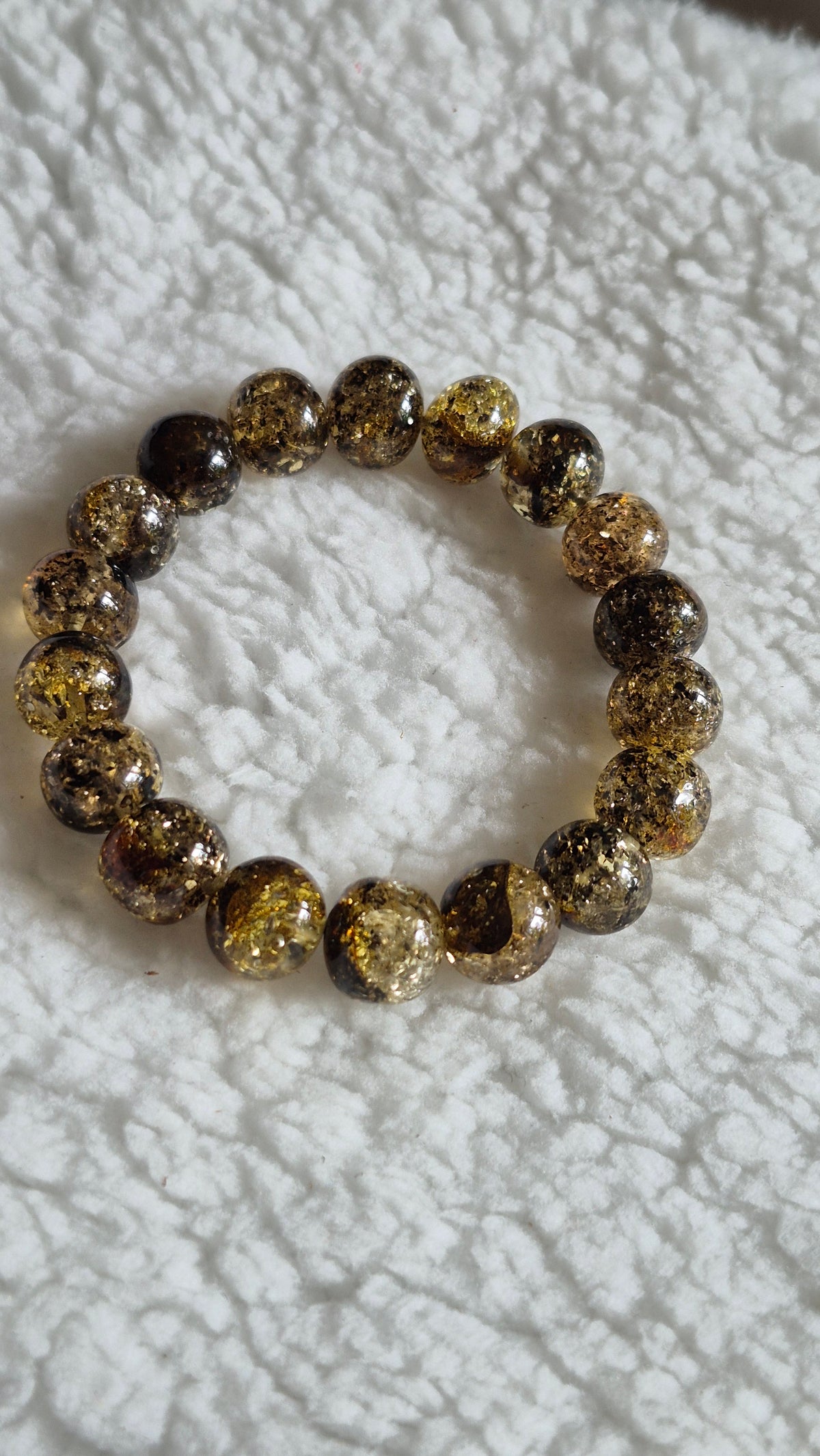 Polished Green Baltic Amber Bracelet – Oval Beads