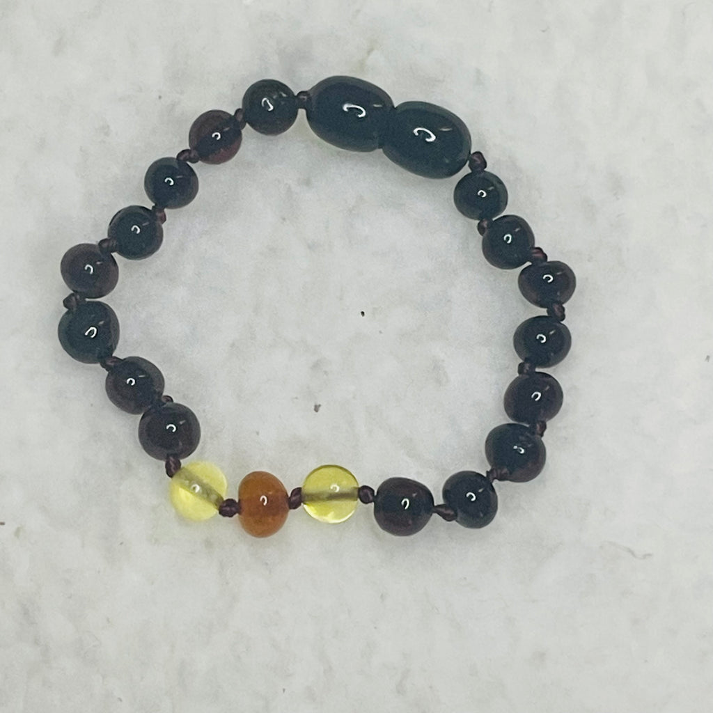 Dark Cherry Baby Amber Bracelet
