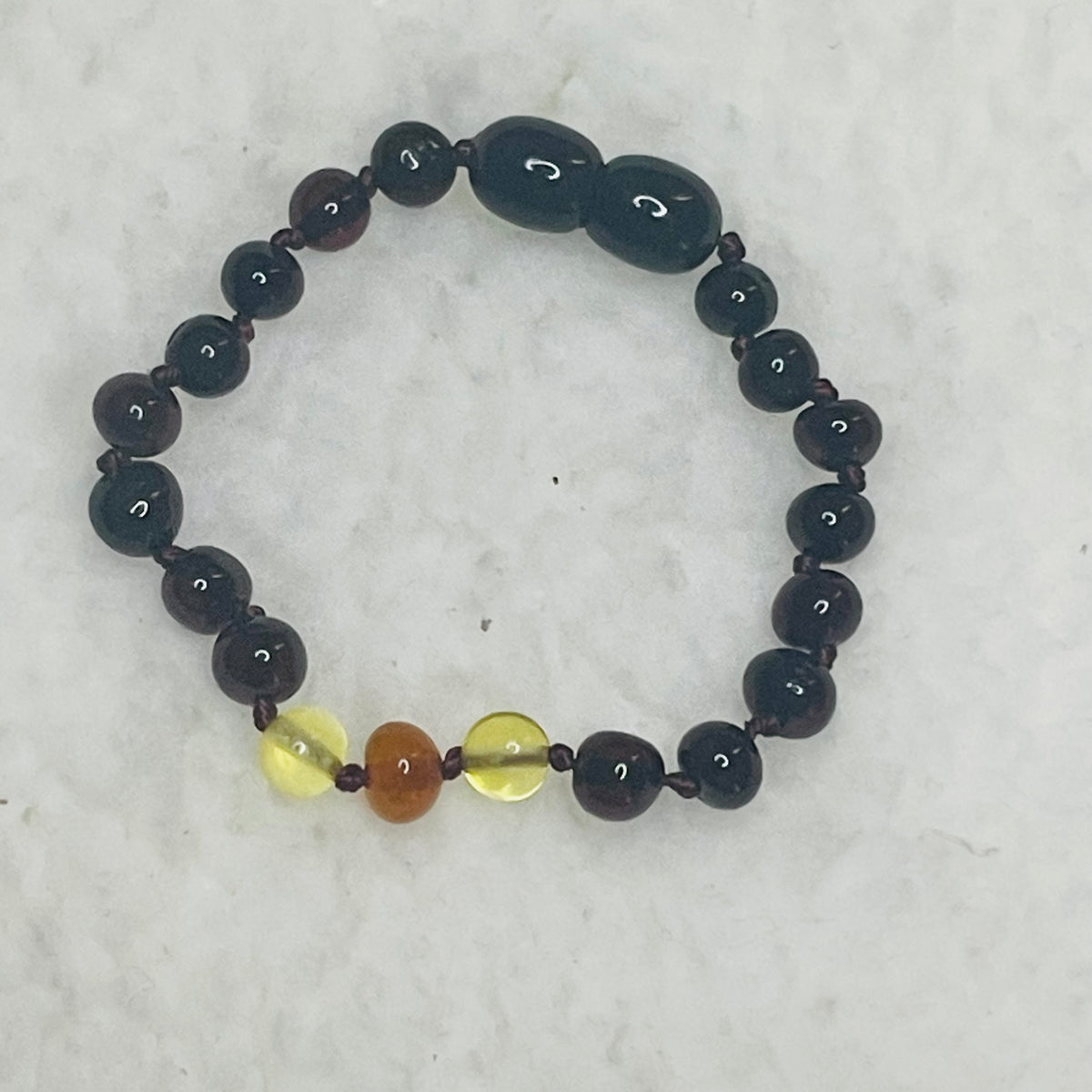 Dark Cherry Baby Amber Bracelet
