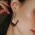 Genuine leather earrings