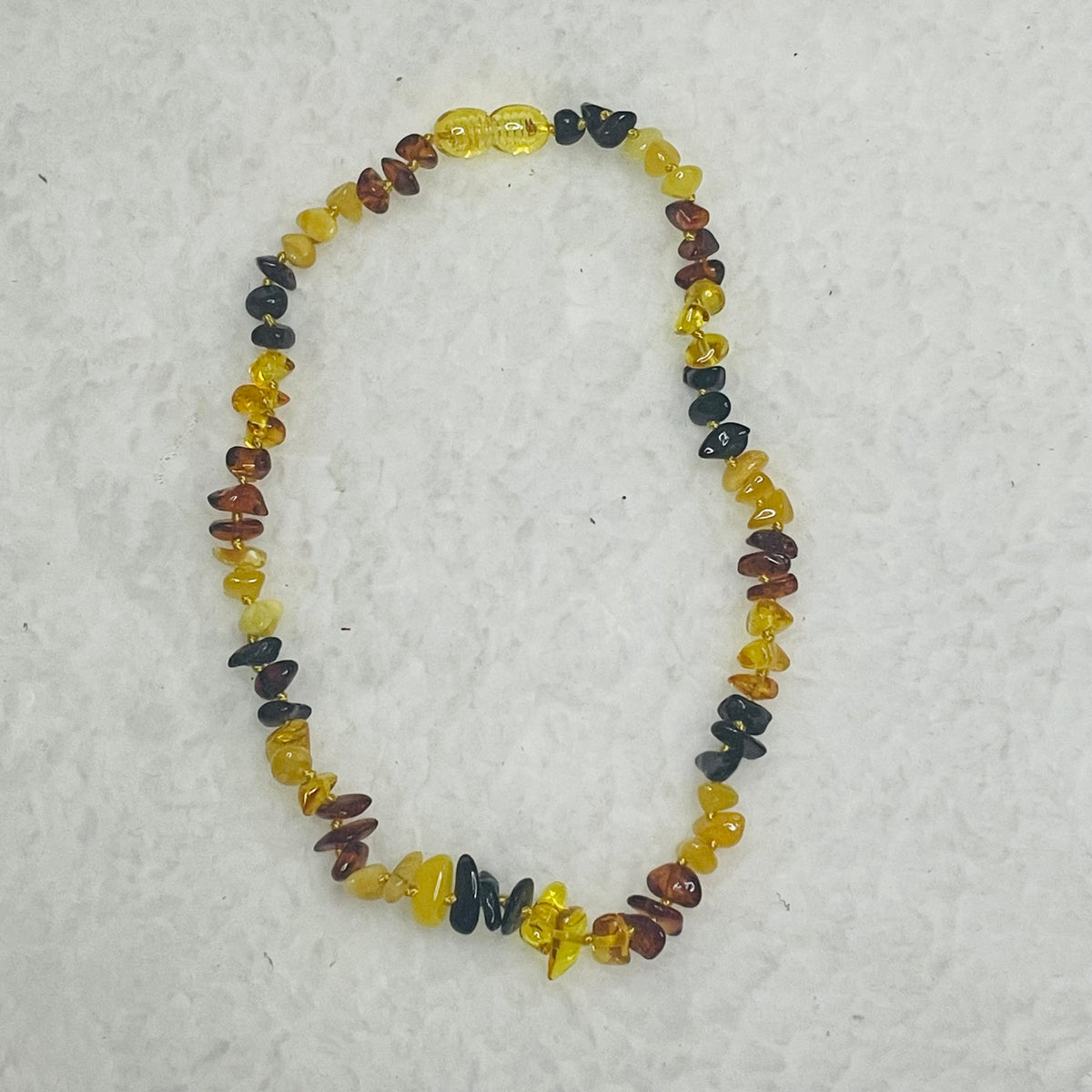 Multicolour Baltic Amber Nugget-Chip Necklace –33 cm