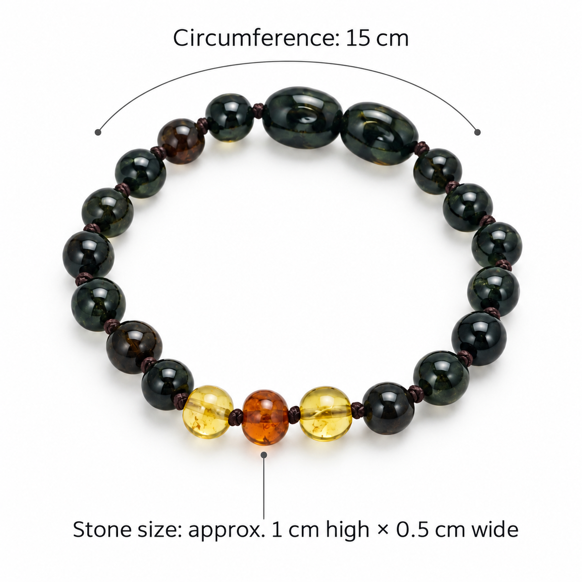 Dark Cherry Baby Amber Bracelet