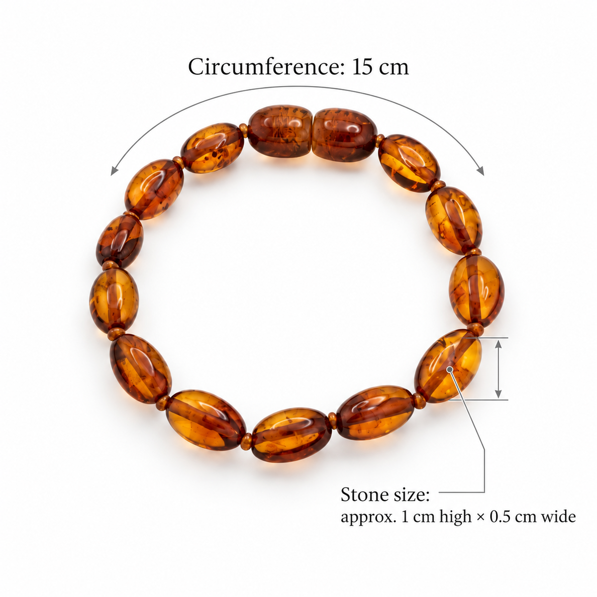 Baby Baltic Amber Bracelet – Honey and Cognac