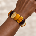 Polished Multicolour Baltic Amber Bracelet – Large Beads