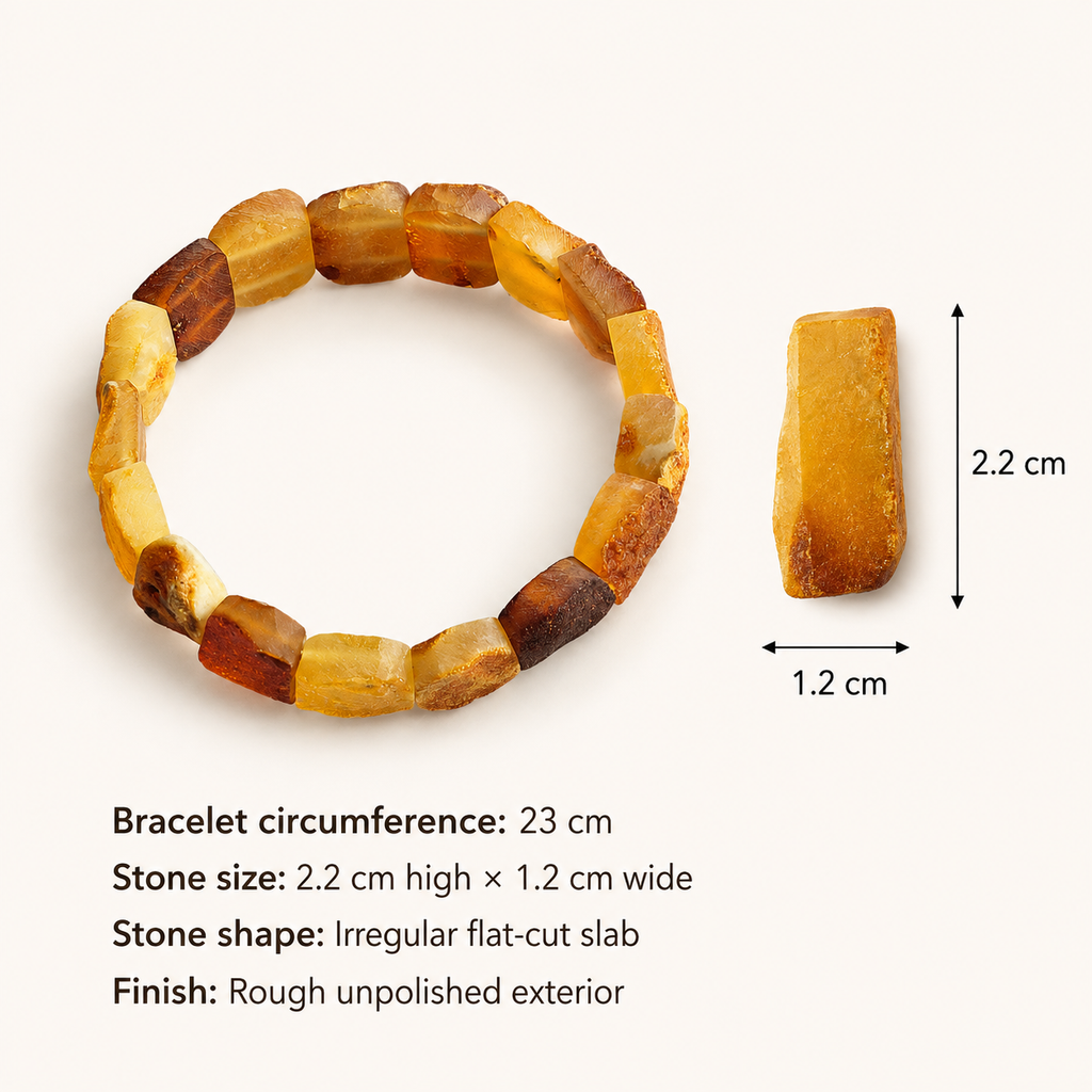 Unpolished Baltic Amber Bracelet