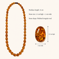 Large Oval Cognac Baltic Amber Necklace