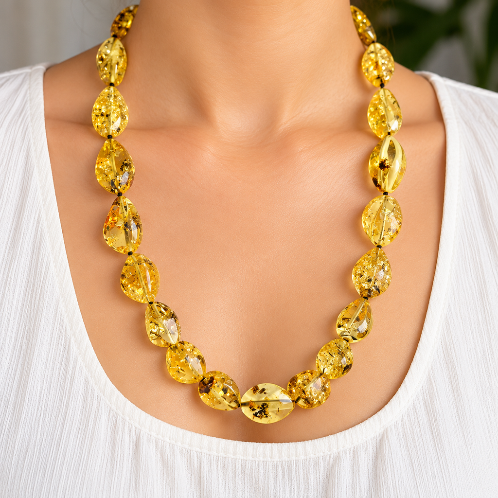 Twisted Teardrop Statement Necklace – 51 cm