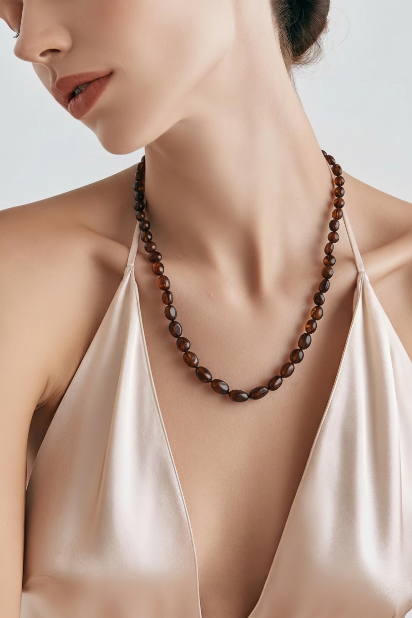 Un polished Baltic Amber Necklace