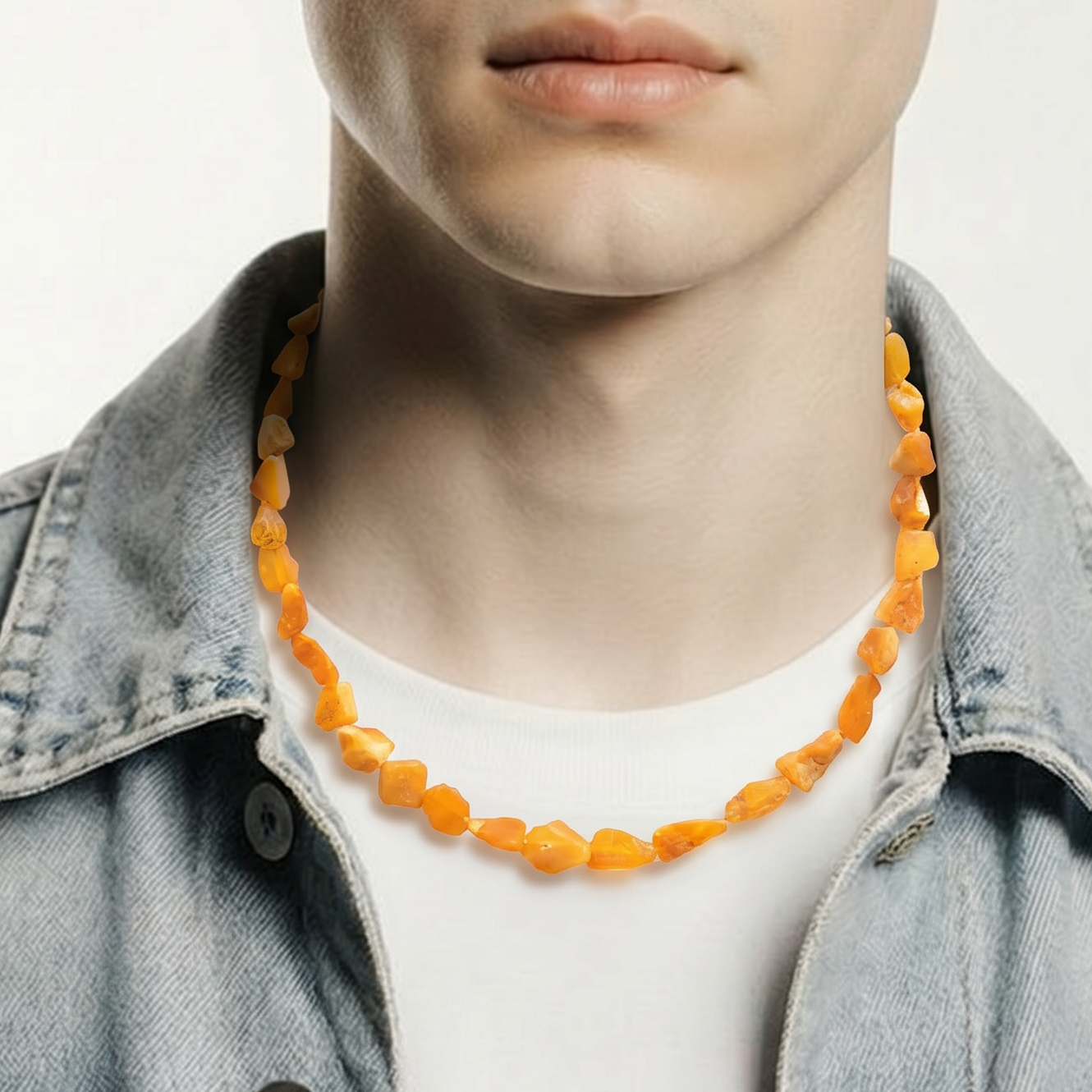 Un polished Baltic Amber Necklace
