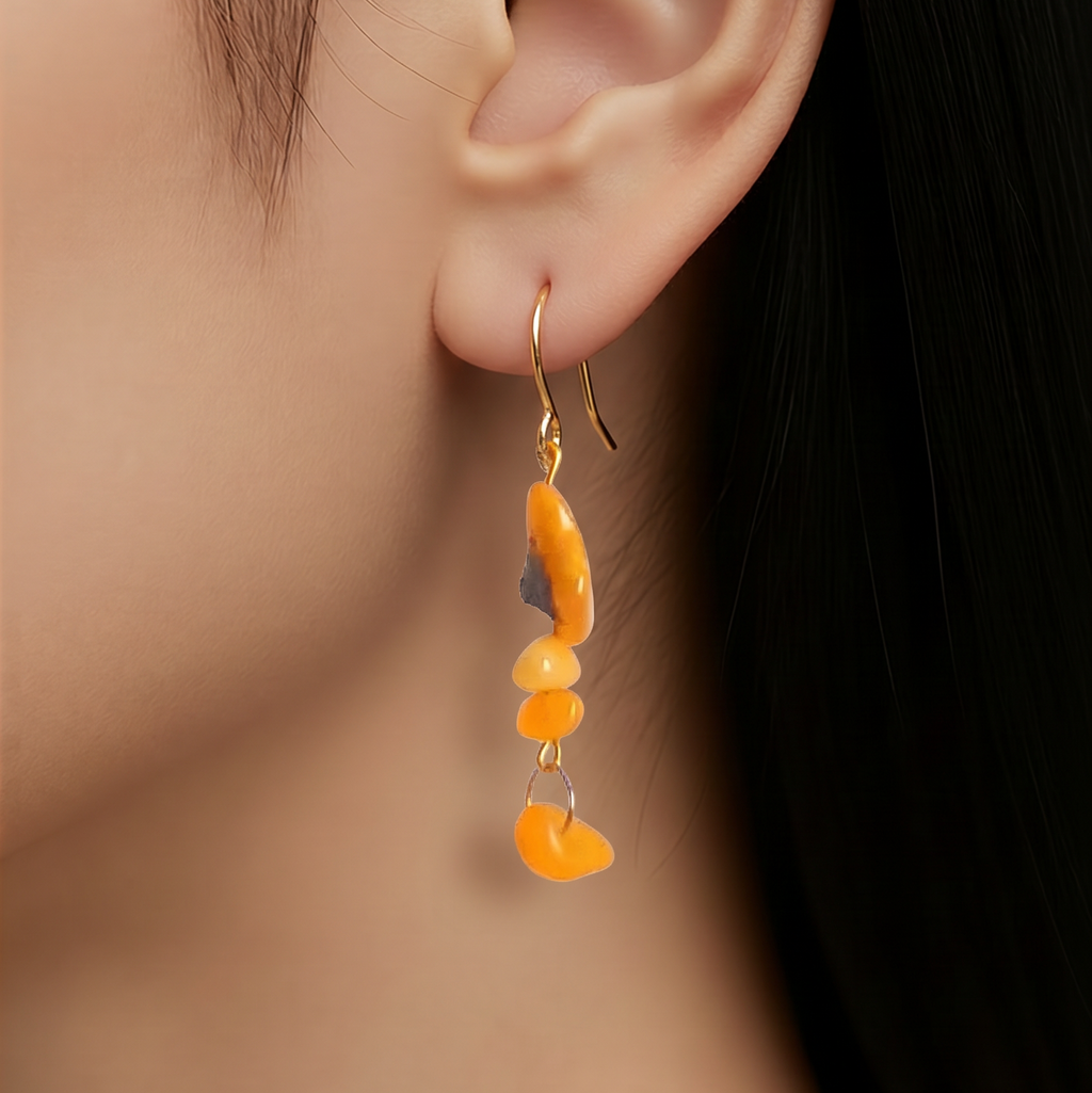 Genuine Baltic amber earrings