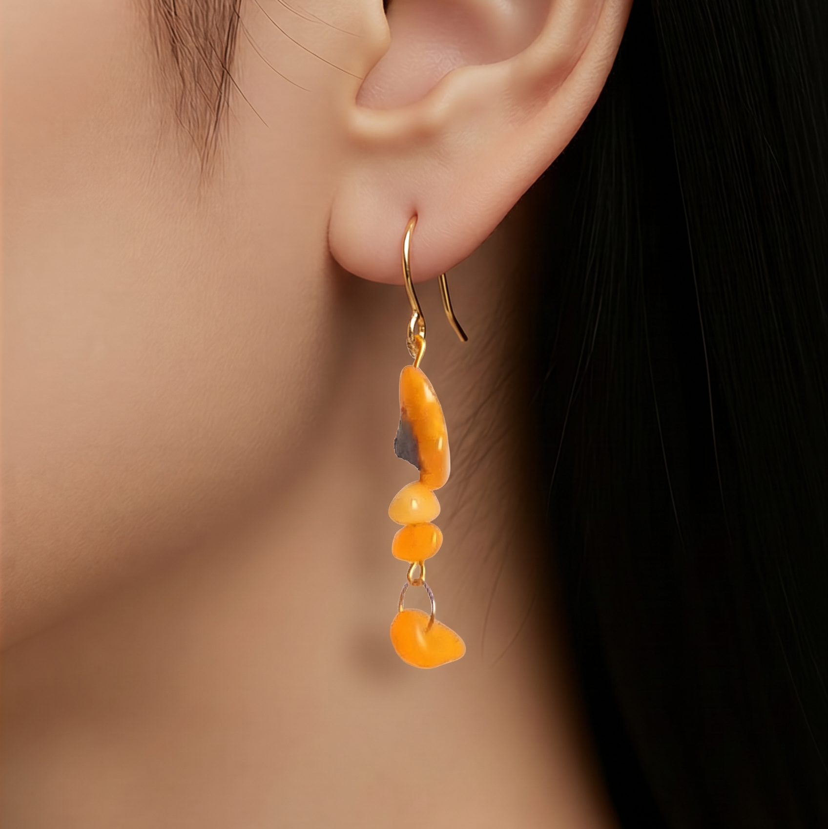 Genuine Baltic amber earrings