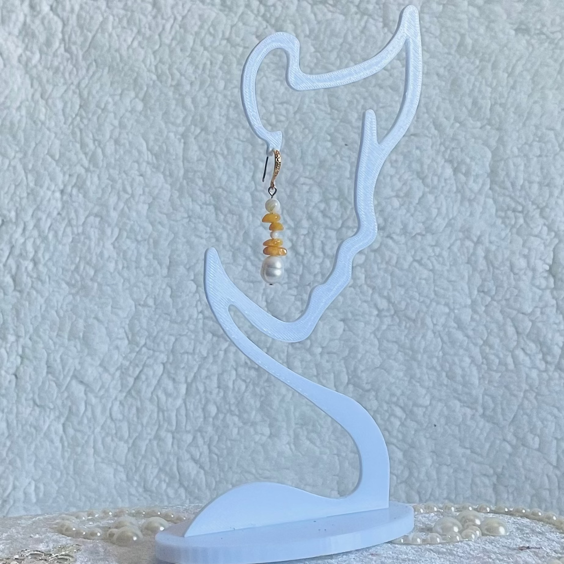 Genuine Baltic Amber and Freshwater pearl earrings