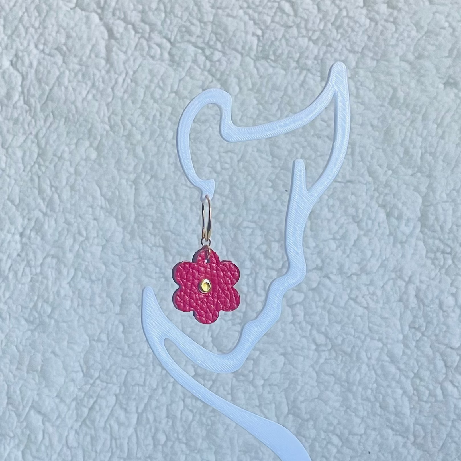 Genuine leather earrings