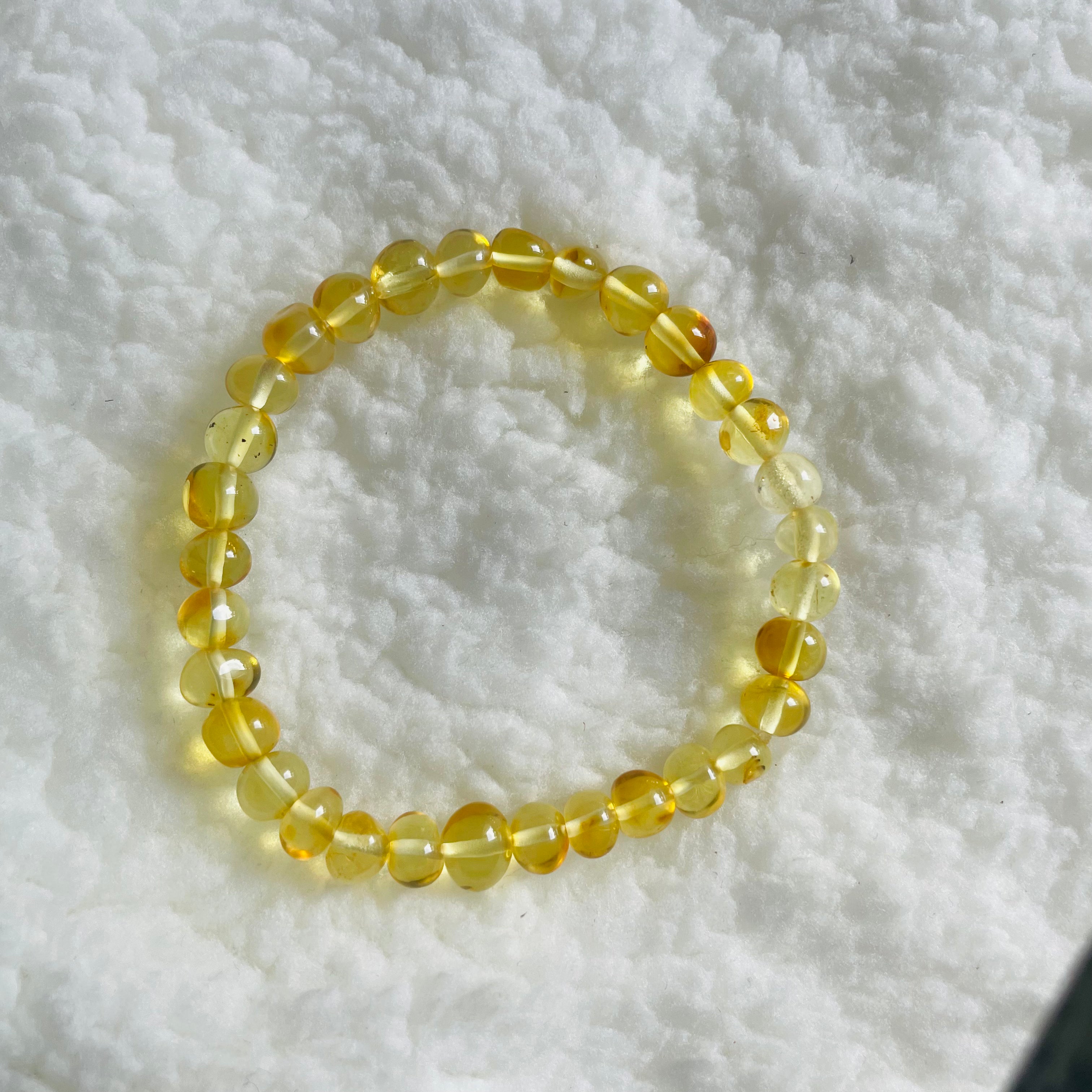 Genuine Transparent Baltic Amber Bracelet