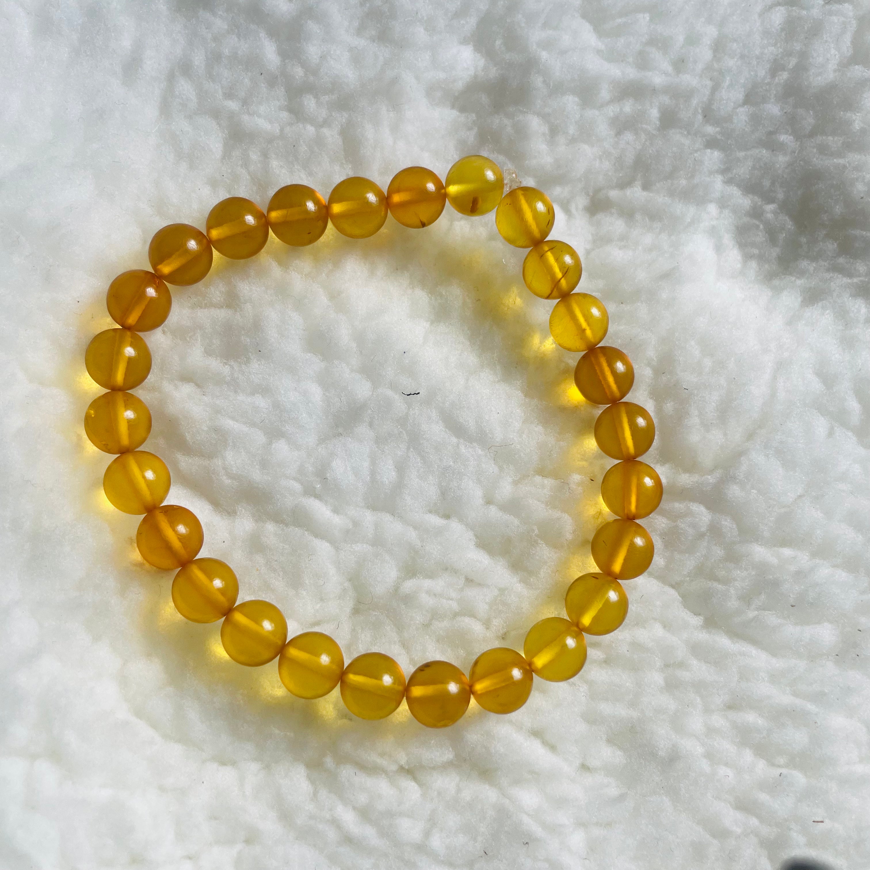 Genuine Transparent Baltic Amber Bracelet