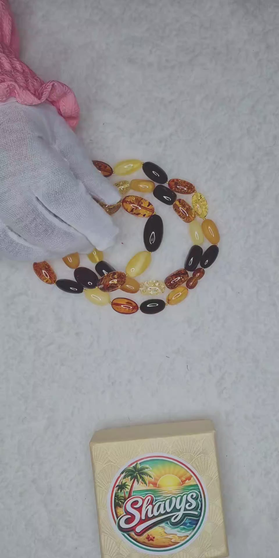 Large Oval Multicolour Baltic Amber Necklace and Bracelet Set