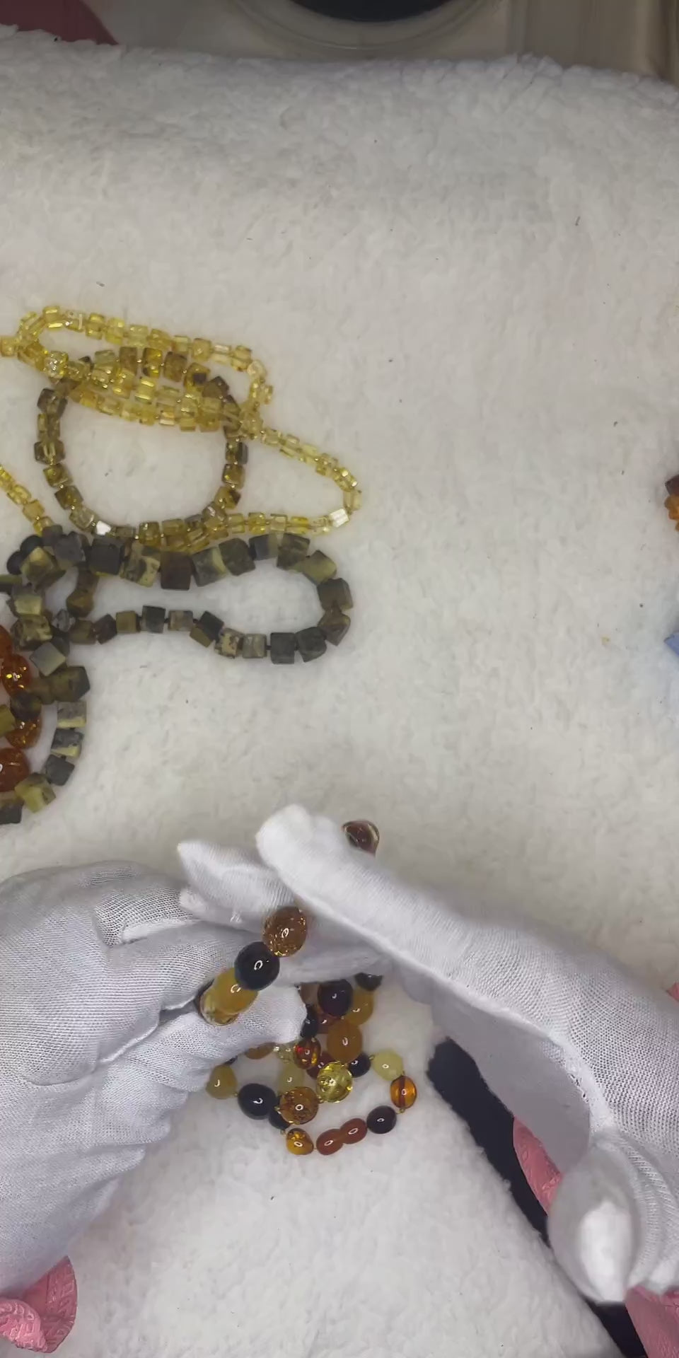 Multicolour Baltic Amber Necklace and Bracelet Set