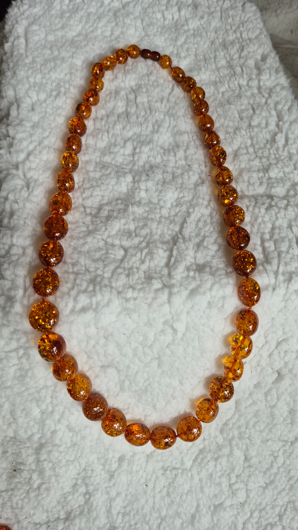 Genuine Baltic Amber Necklace and Bracelet Set – Cognac