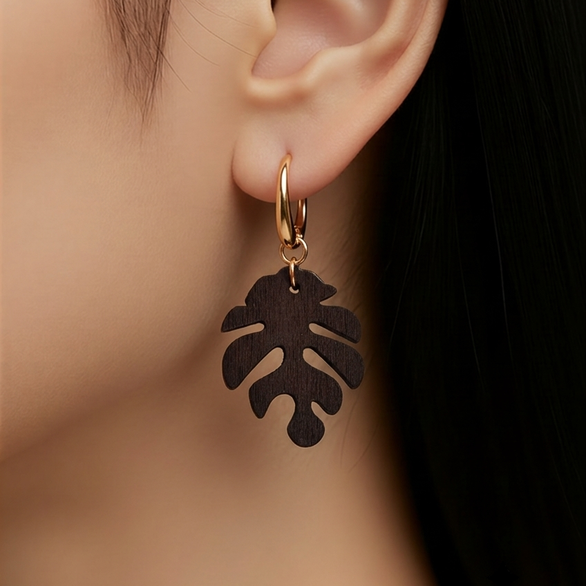 Natural Wood Earrings