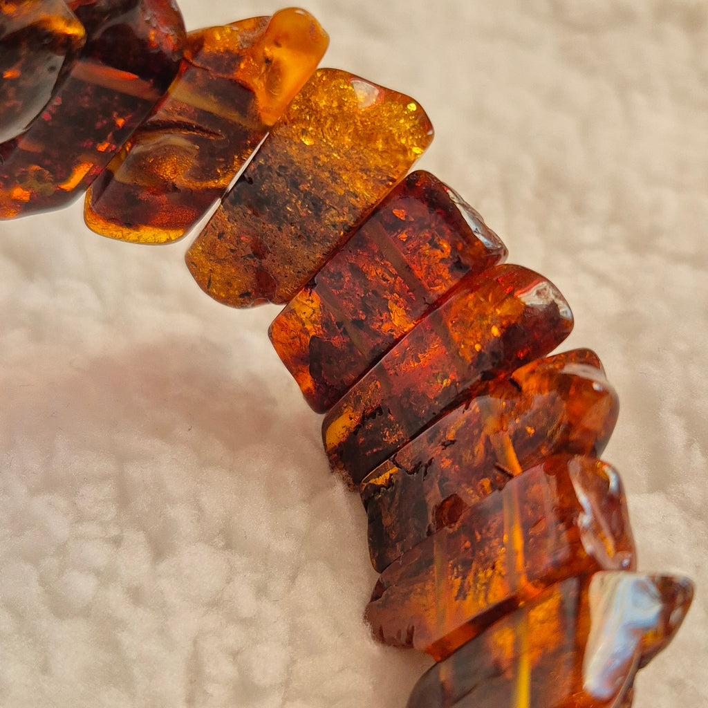Genuine multicolored Baltic Amber Bracelet