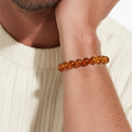 Polished cognac Baltic amber bracelet