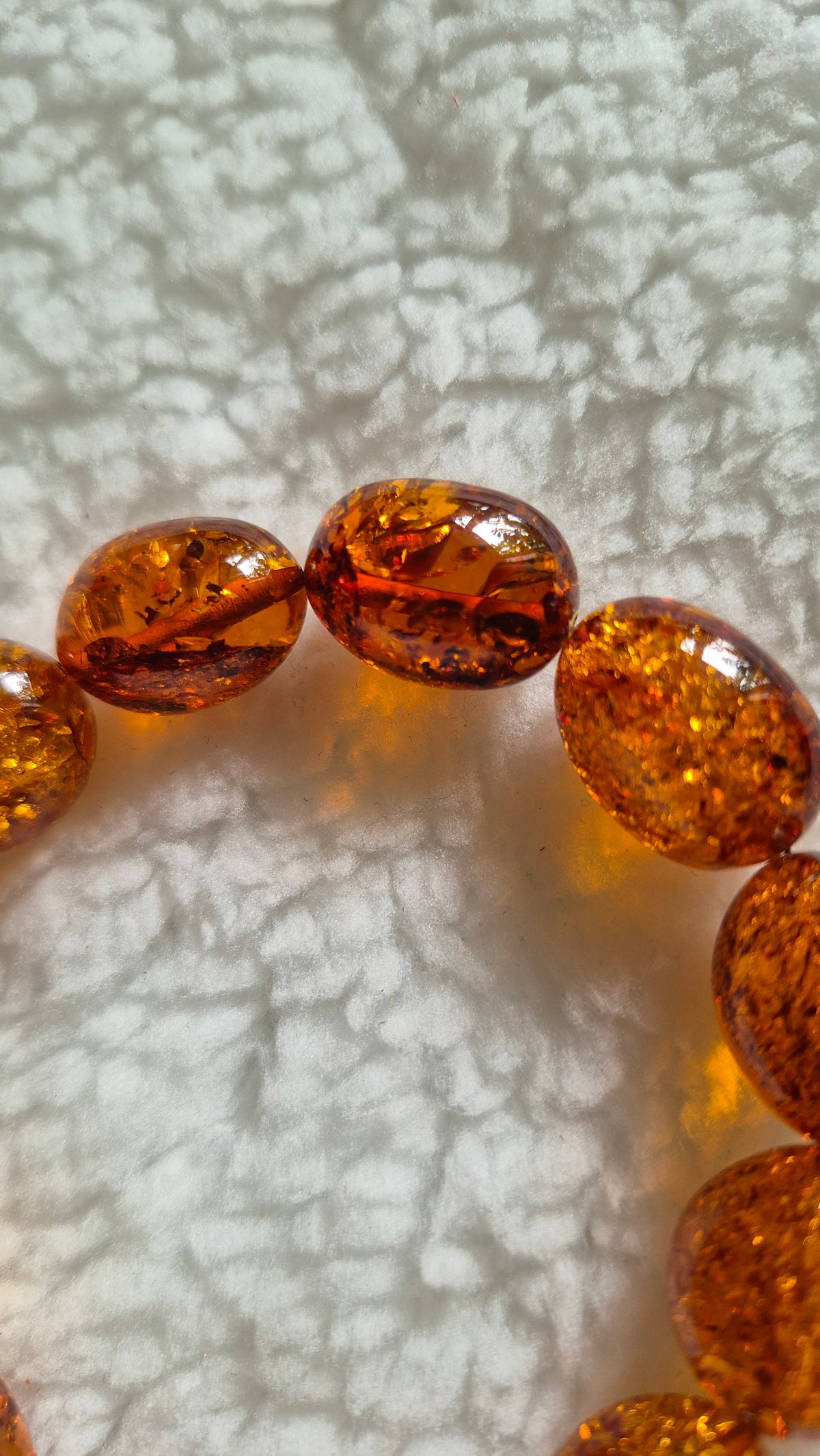 Genuine Baltic Amber Cognac Bracelet – Large Oval Beads